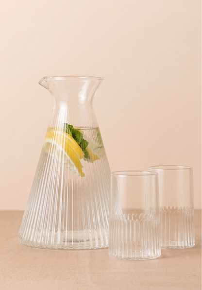Kairos Angular Carafe Set 2 | Large | Clear
