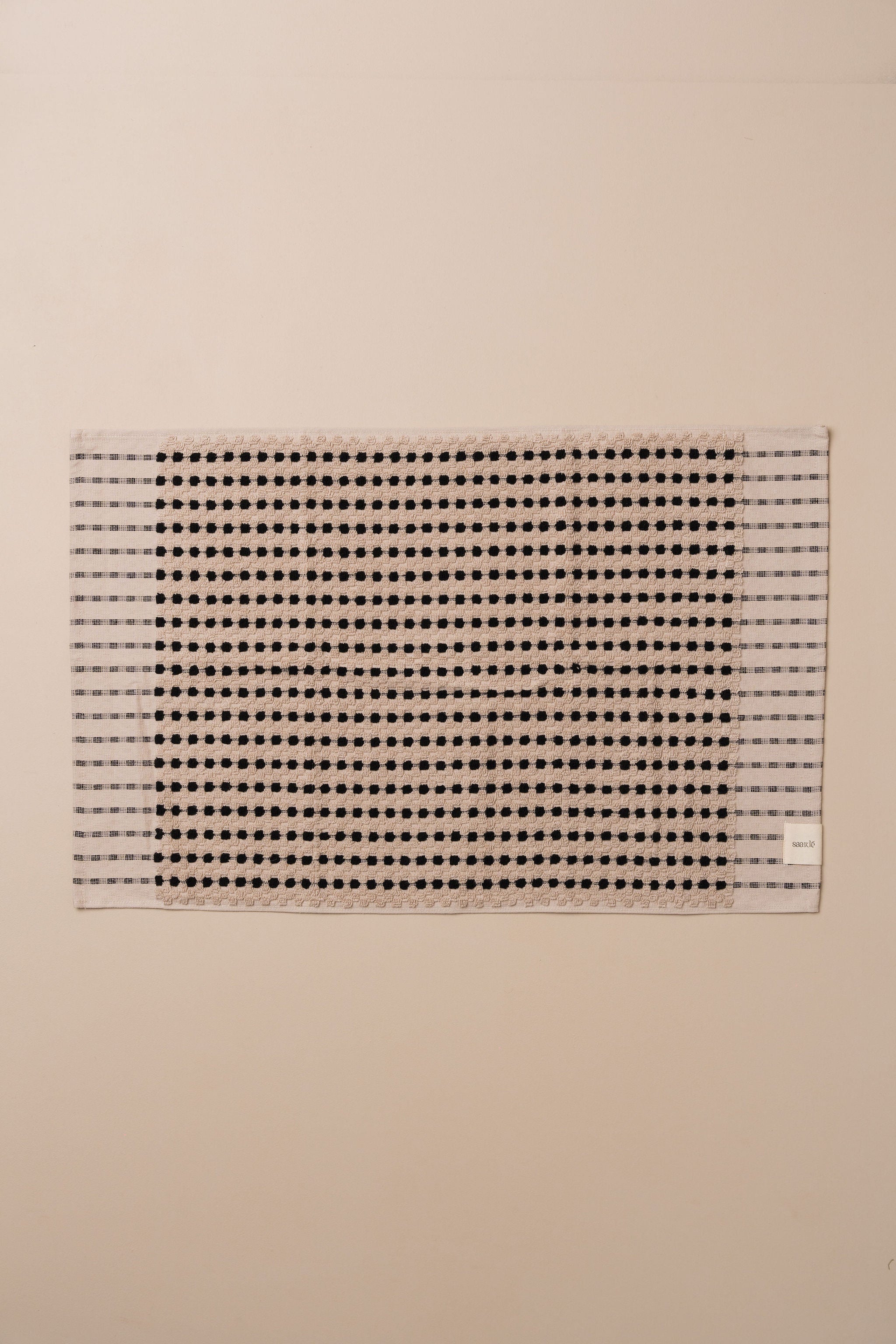 Chickpea Bath Sheet Bundle | Stone/Black - - - Saardé - Saardé.