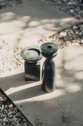 Opus Small Marble Candle Holder | Green - - - Saardé - Saardé.