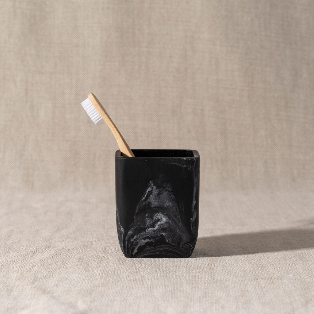 Flow Resin Toothbrush Holder | Ash Black -  -  - Saardé - Saardé.