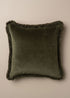 Velvet Cushion | Dark Olive - Square (With Feather Insert) - Square (With Feather Insert) - Saardé - Saardé.