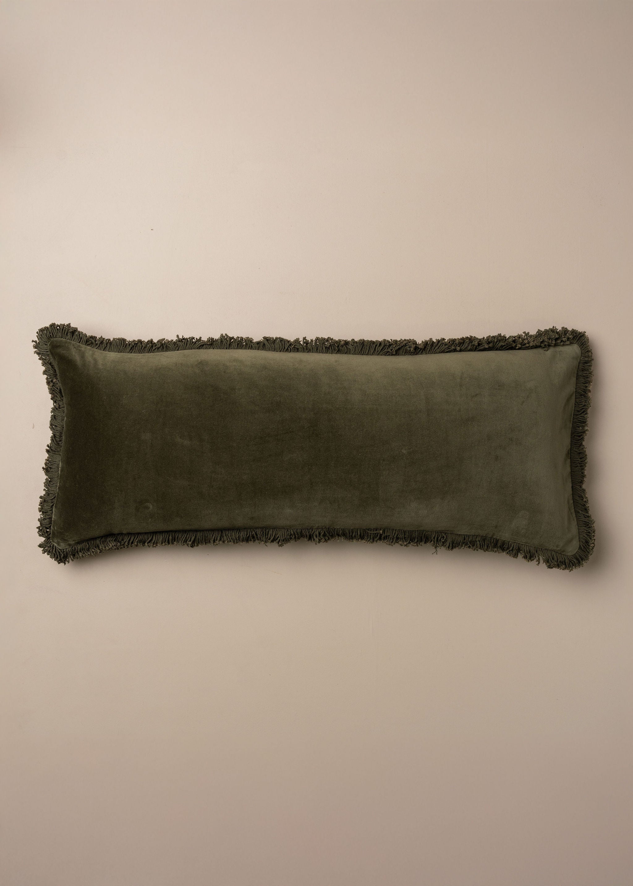 Velvet Bolster Cushion | Dark Olive -  -  - Saardé - Saardé.