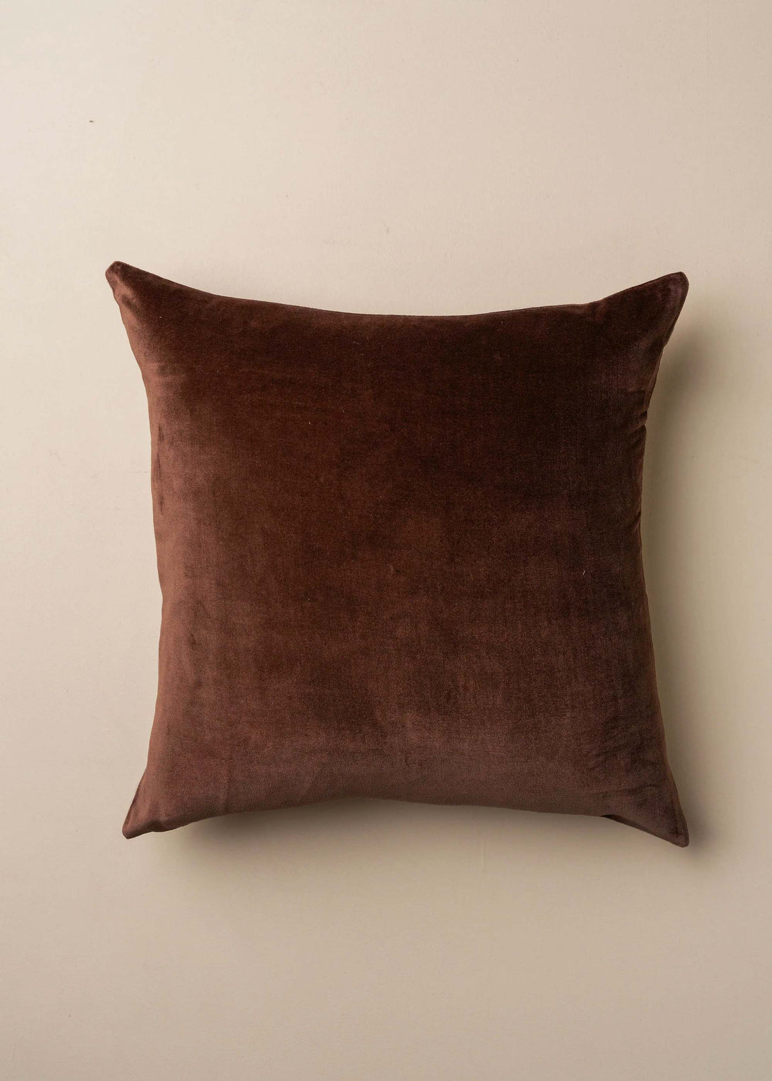 Linen/Velvet Cushion | Chocolate