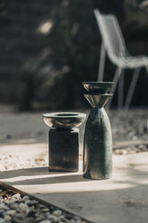 Opus Small Marble Candle Holder | Green - - - Saardé - Saardé.