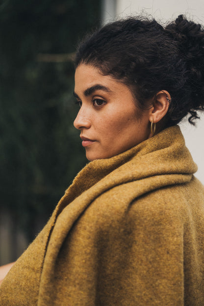 Merino Wool Throw | Mustard - - - Saardé - Saardé.