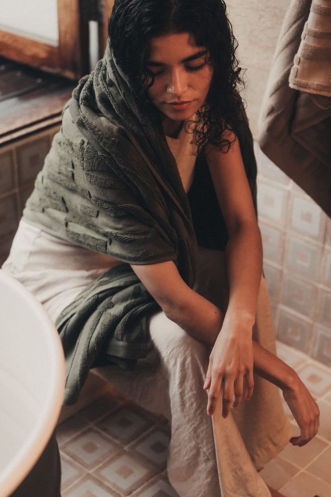 Architectural Towel Collection | Dark Olive - - - Saardé - Saardé.