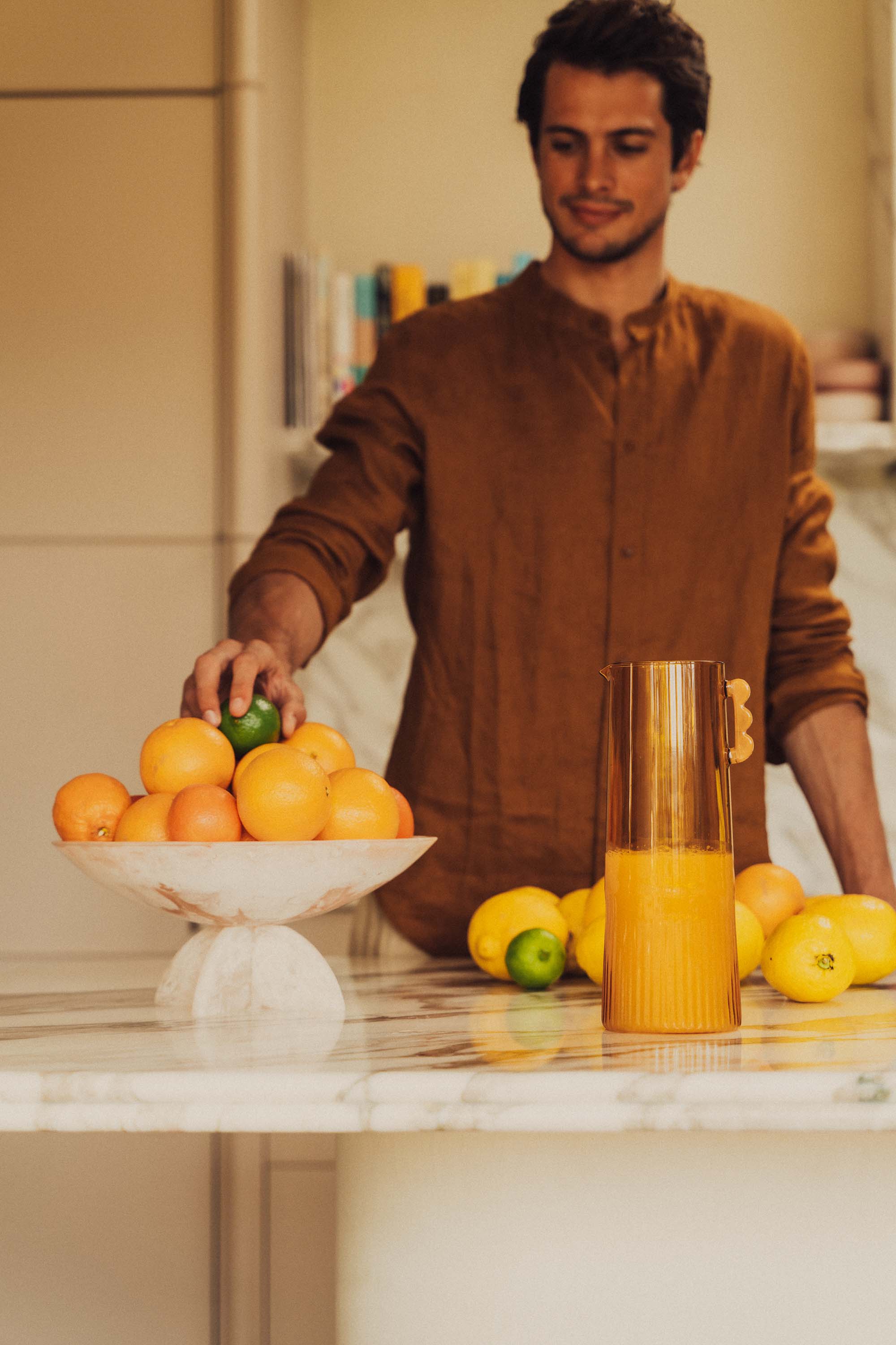 Flow Resin Fruit Bowl | Peach Blush -  -  - Saardé - Saardé.