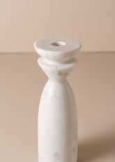 Opus Medium Marble Candle Holder | White - - - Saardé - Saardé.