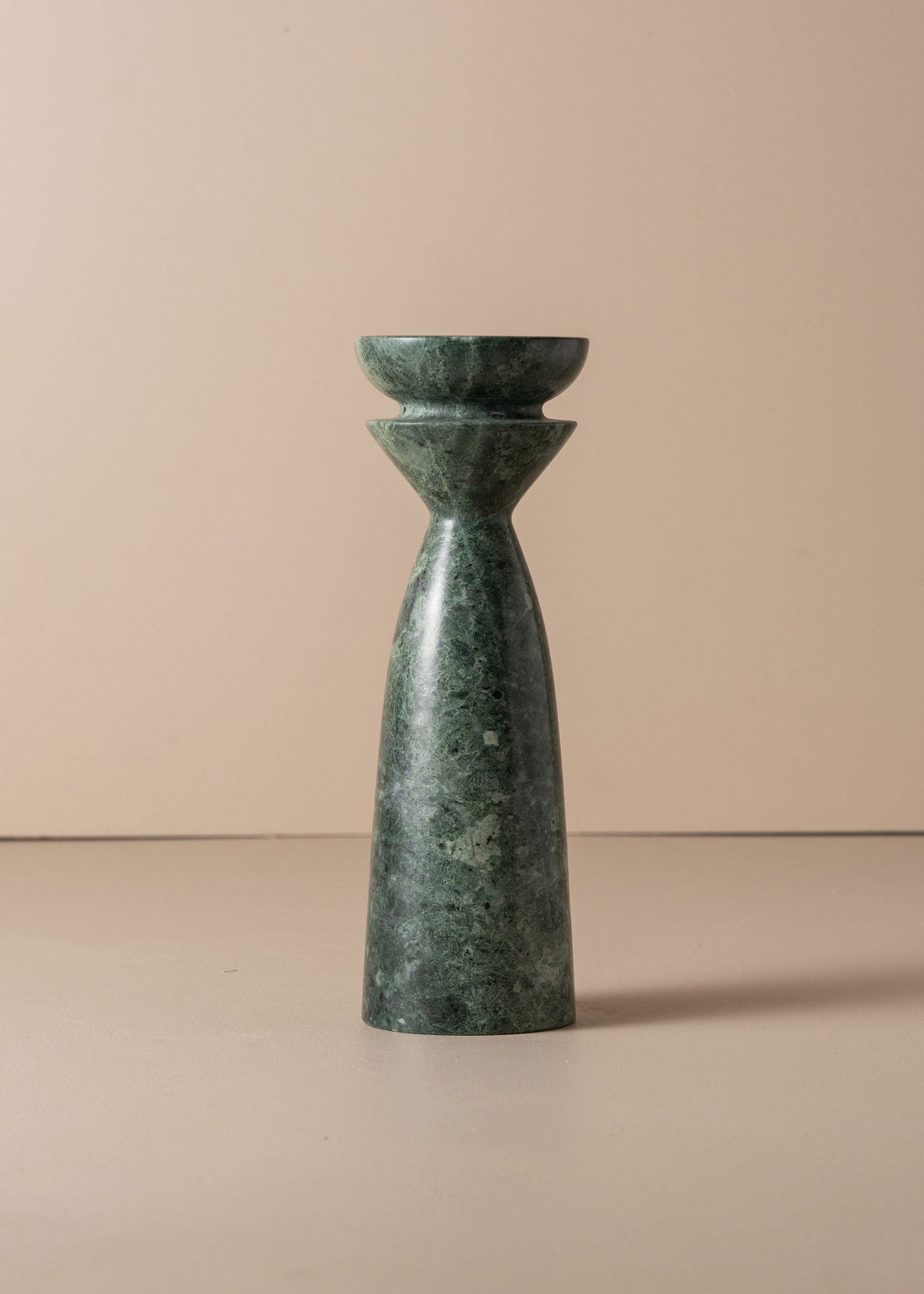 Opus Medium Marble Candle Holder | Green - - - Saardé - Saardé.
