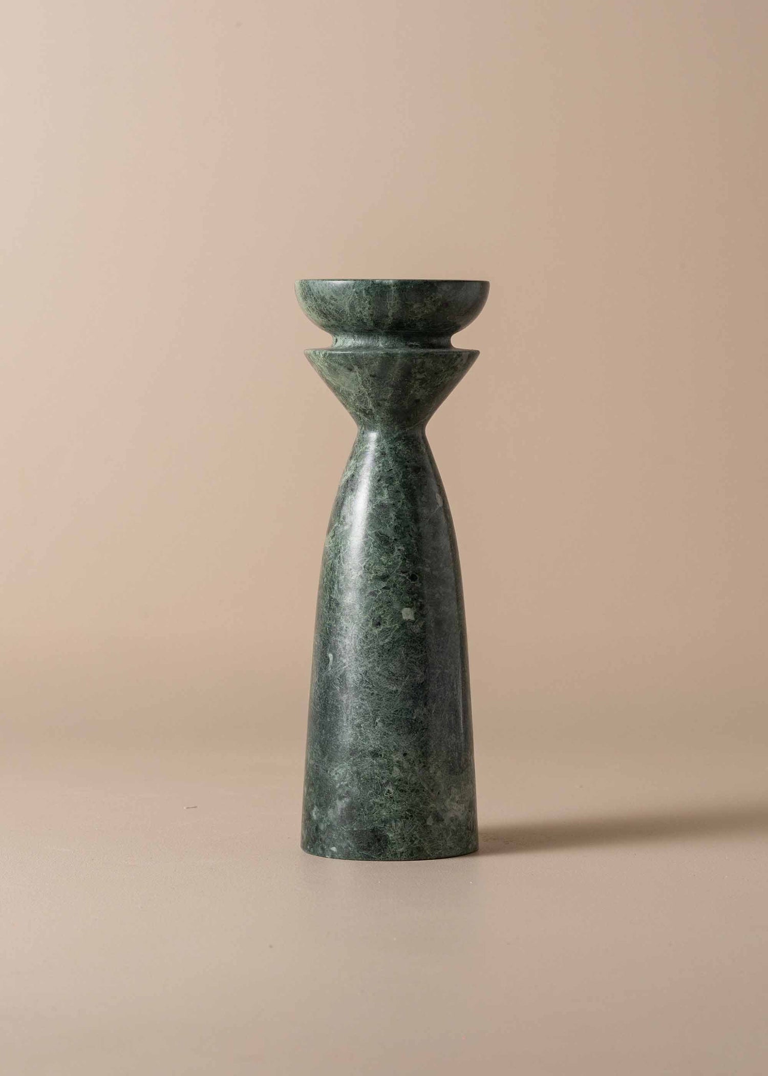 Opus Medium Marble Candle Holder | Green - - - Saardé - Saardé.