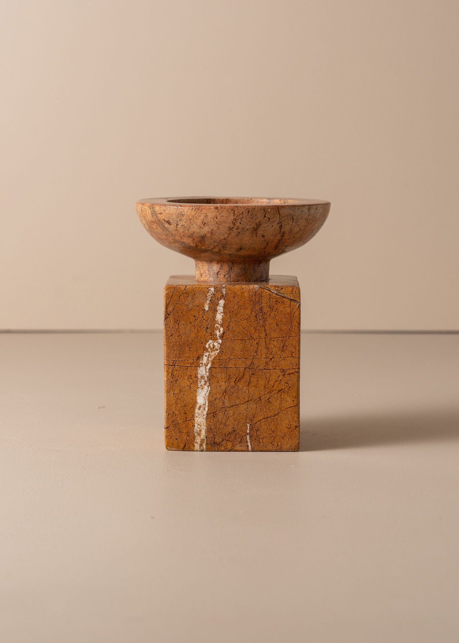 Opus Small Marble Candle Holder | Earth - - - Saardé - Saardé.