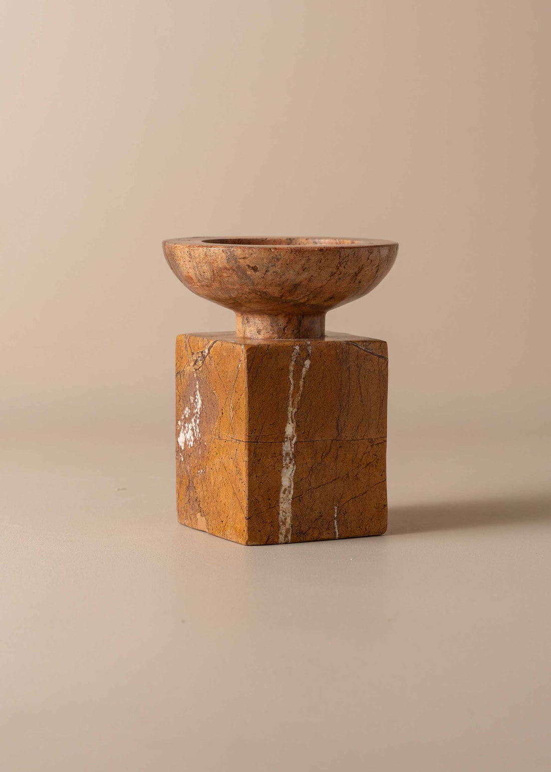 Opus Small Marble Candle Holder | Earth - - - Saardé - Saardé.