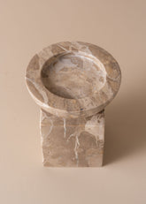 Opus Small Marble Candle Holder | Nougat - - - Saardé - Saardé.
