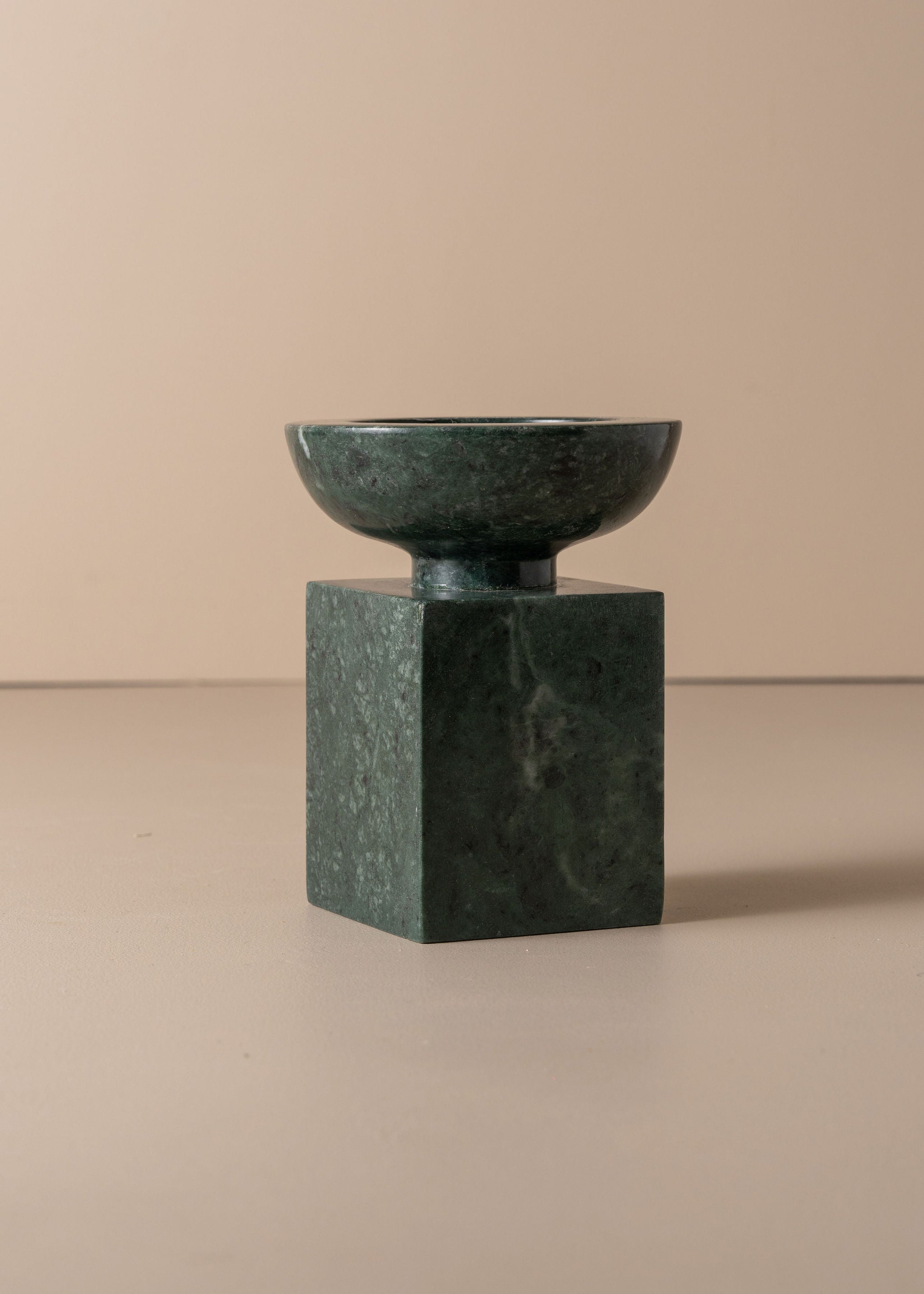 Opus Small Marble Candle Holder | Green - - - Saardé - Saardé.