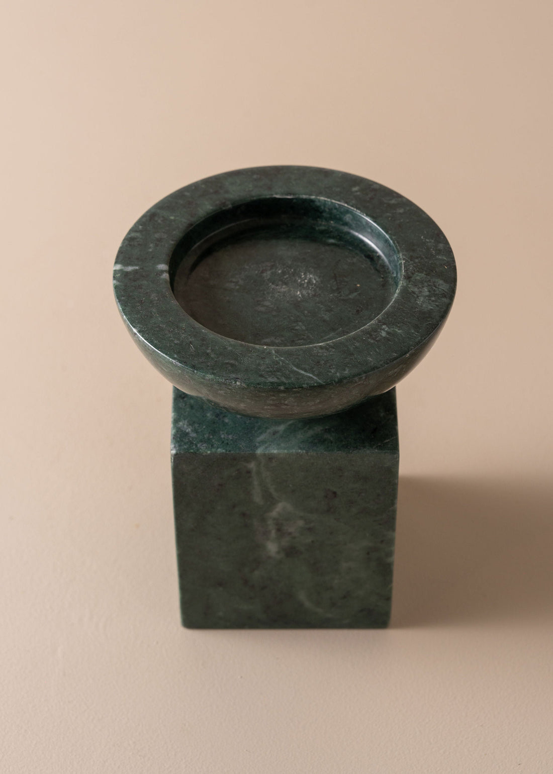 Opus Small Marble Candle Holder | Green - - - Saardé - Saardé.