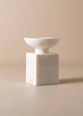 Opus Small Marble Candle Holder | White - - - Saardé - Saardé.
