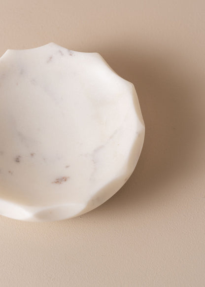 Opus Marble Sun Dish | White - - - Saardé - Saardé.