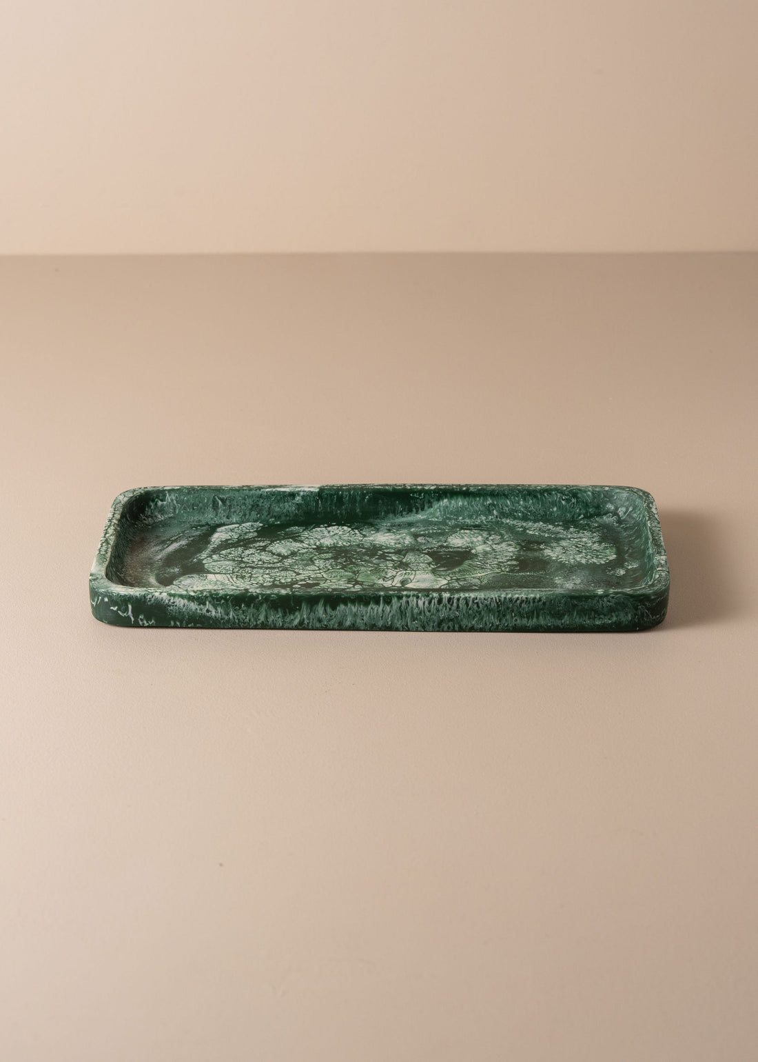Flow Resin Bathroom Caddy/Tray | Dark Jade - - - Saardé - Saardé.