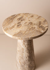 Opus Marble Side Table | Nougat - - - Saardé - Saardé.