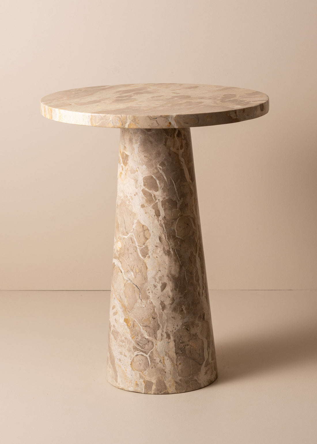 Opus Marble Side Table | Nougat - - - Saardé - Saardé.