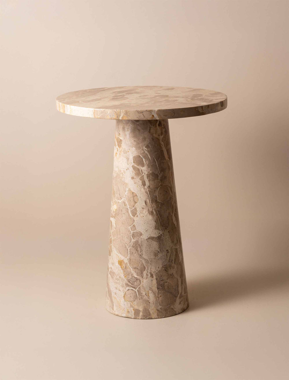 Opus Marble Side Table | Nougat - - - Saardé - Saardé.