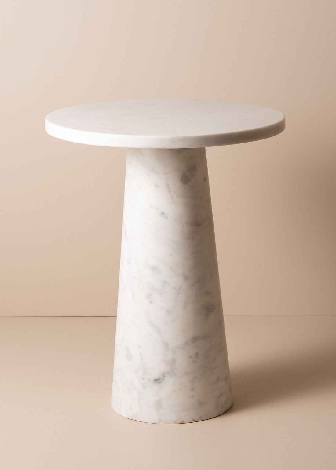 Opus Marble Side Table | White - - - Saardé - Saardé.