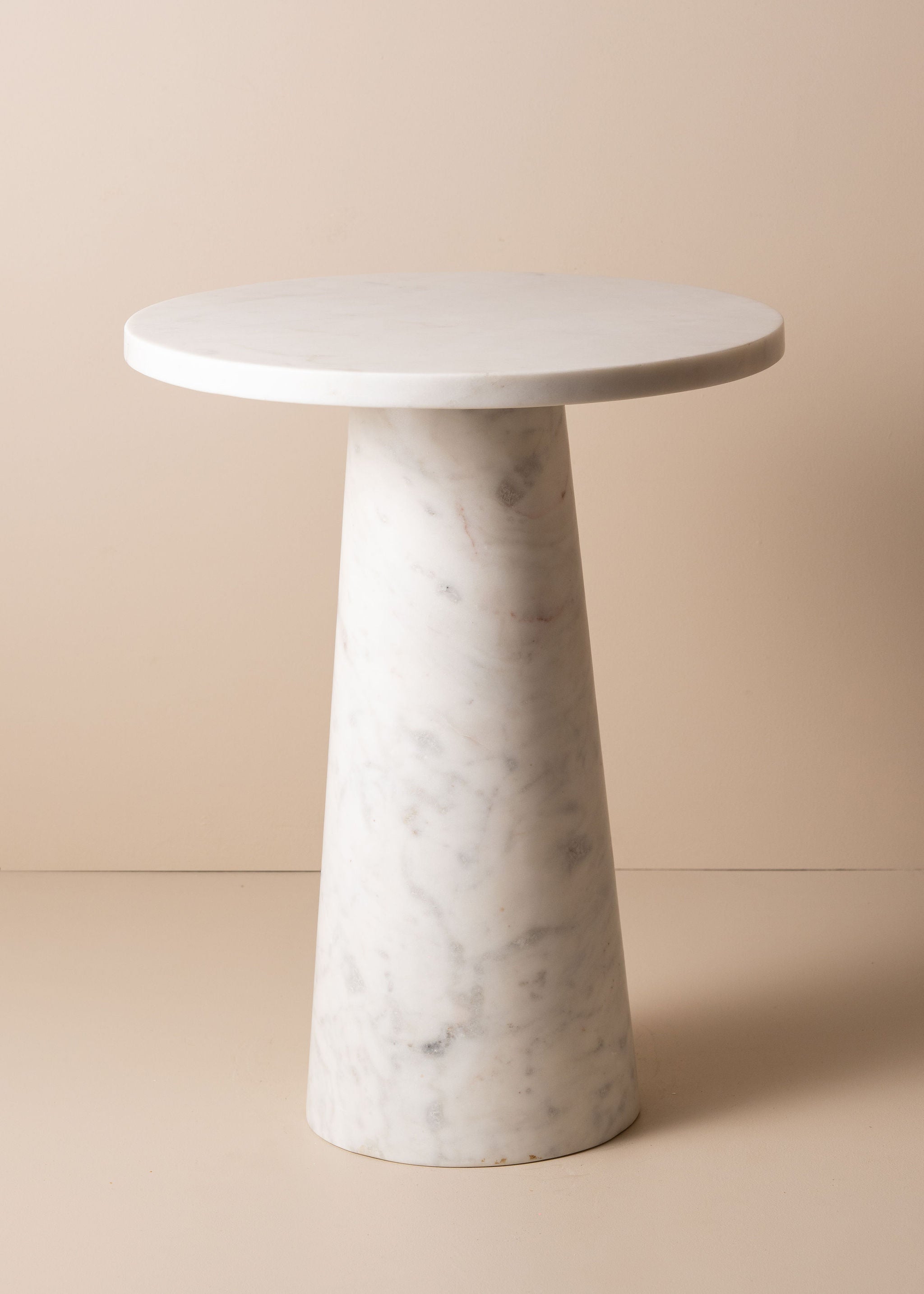 Opus Marble Side Table | White - - - Saardé - Saardé.