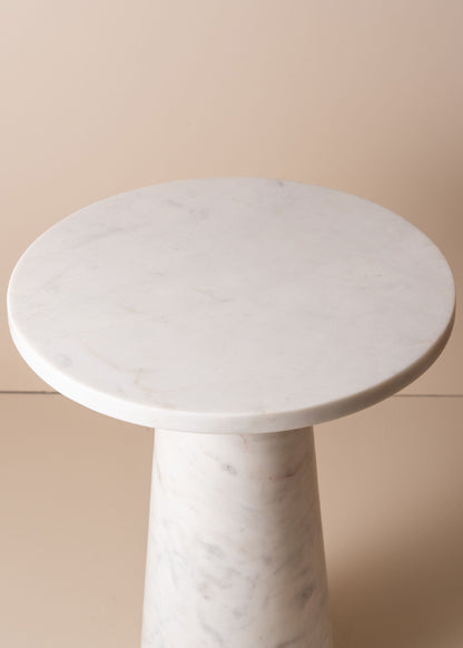 Opus Marble Side Table | White - - - Saardé - Saardé.
