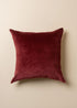Linen/Velvet Cushion | Burgundy - Square - Square - Saardé - Saardé.