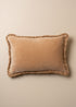 Velvet Fringed Cushion | Truffle - Lumbar - Lumbar - Saardé - Saardé.
