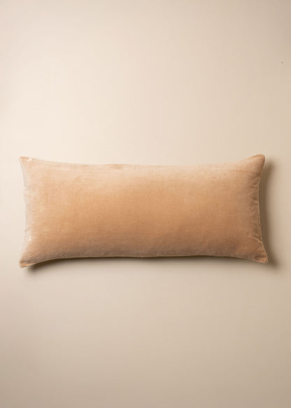 Linen/Velvet Bolster Cushion | Truffle - - - Saardé - Saardé.