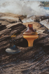 Kairos Ripple Vase | Dark Amber - - - Saardé - Saardé.