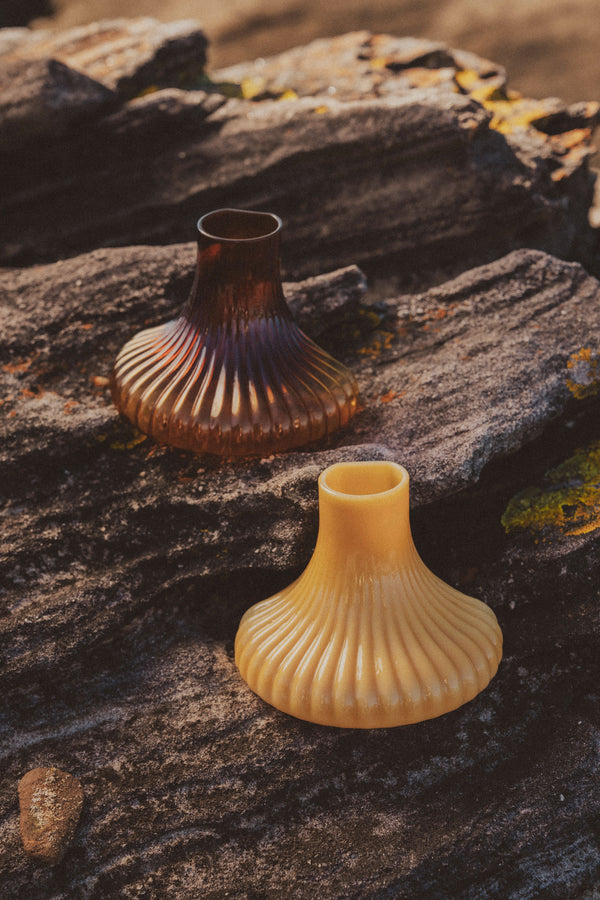 Kairos Ripple Vase | Yellow Topaz - - - Saardé - Saardé.