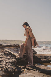 Karo Turkish Beach Towel | Black/Terracotta - - - Saardé - Saardé.