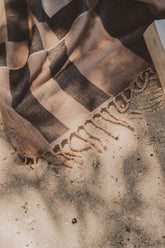 Karo Turkish Beach Towel | Black/Natural - - - Saardé - Saardé.