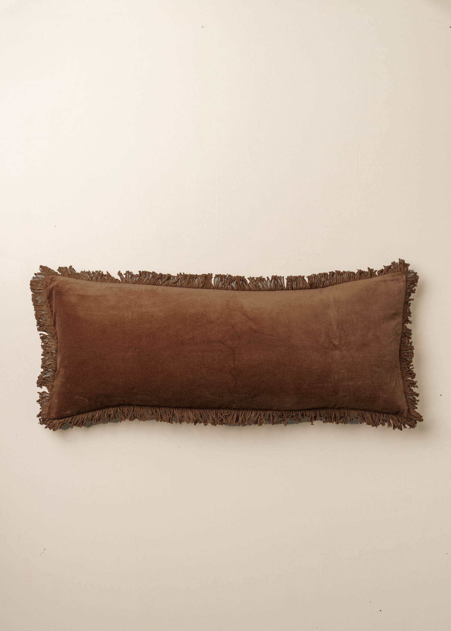 Velvet Bolster Cushion | Chocolate -  -  - Saardé - Saardé.