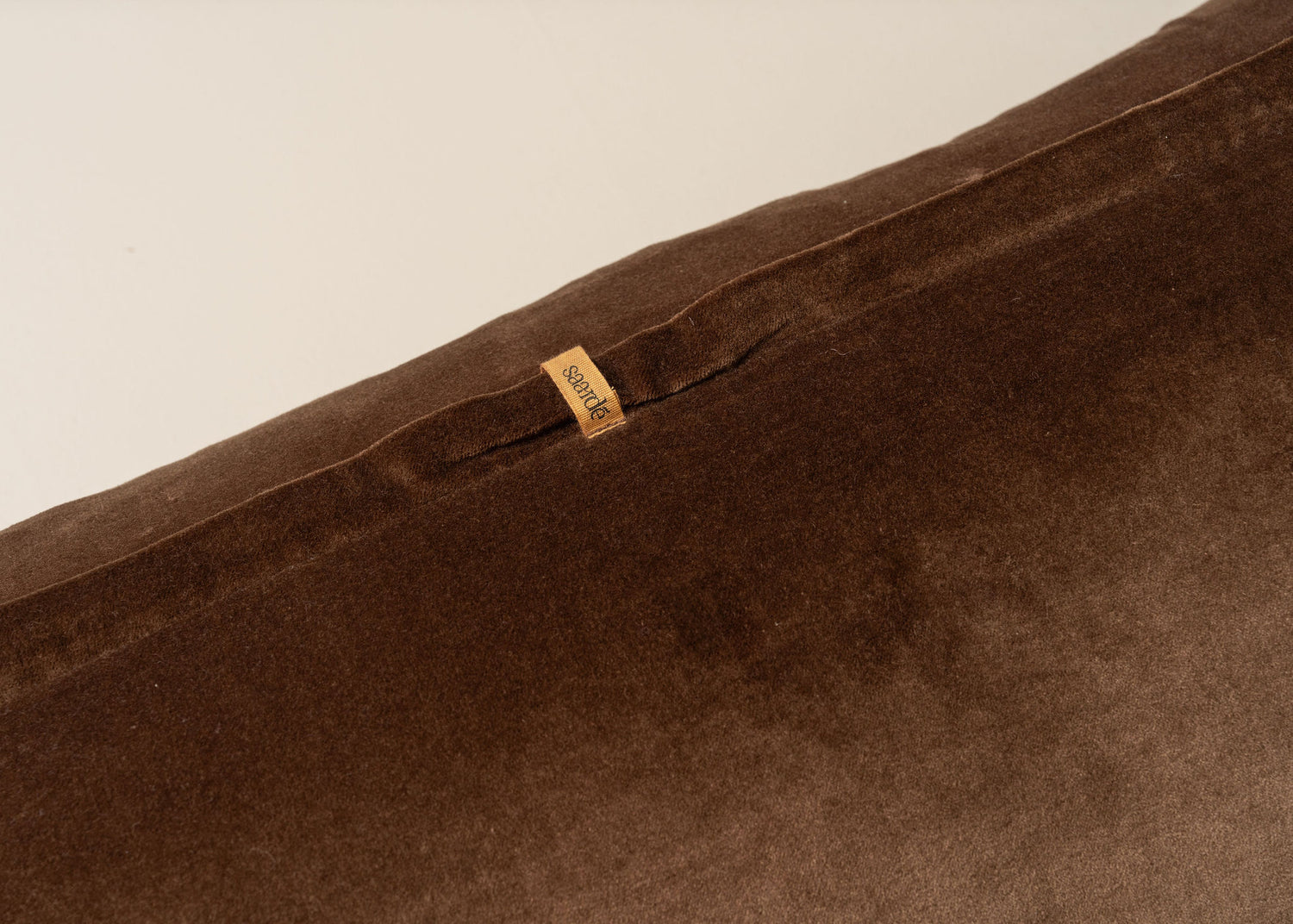 Velvet Bolster Cushion | No Fringe | Chocolate -  -  - Saardé - Saardé.