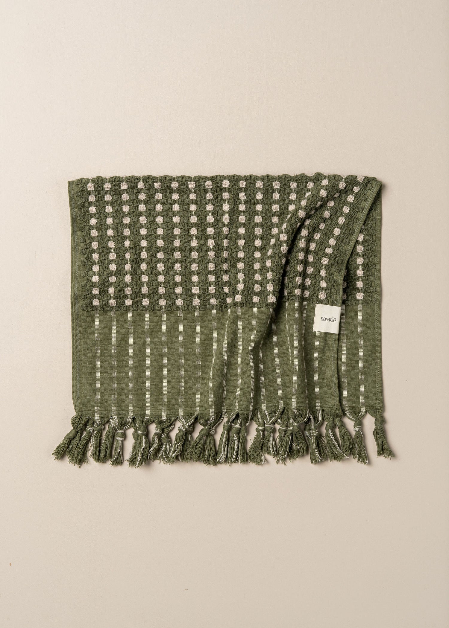 Chickpea Bath Sheet Collection - Olive/Stone - Hand Towel - Hand Towel - Saardé - Saardé.