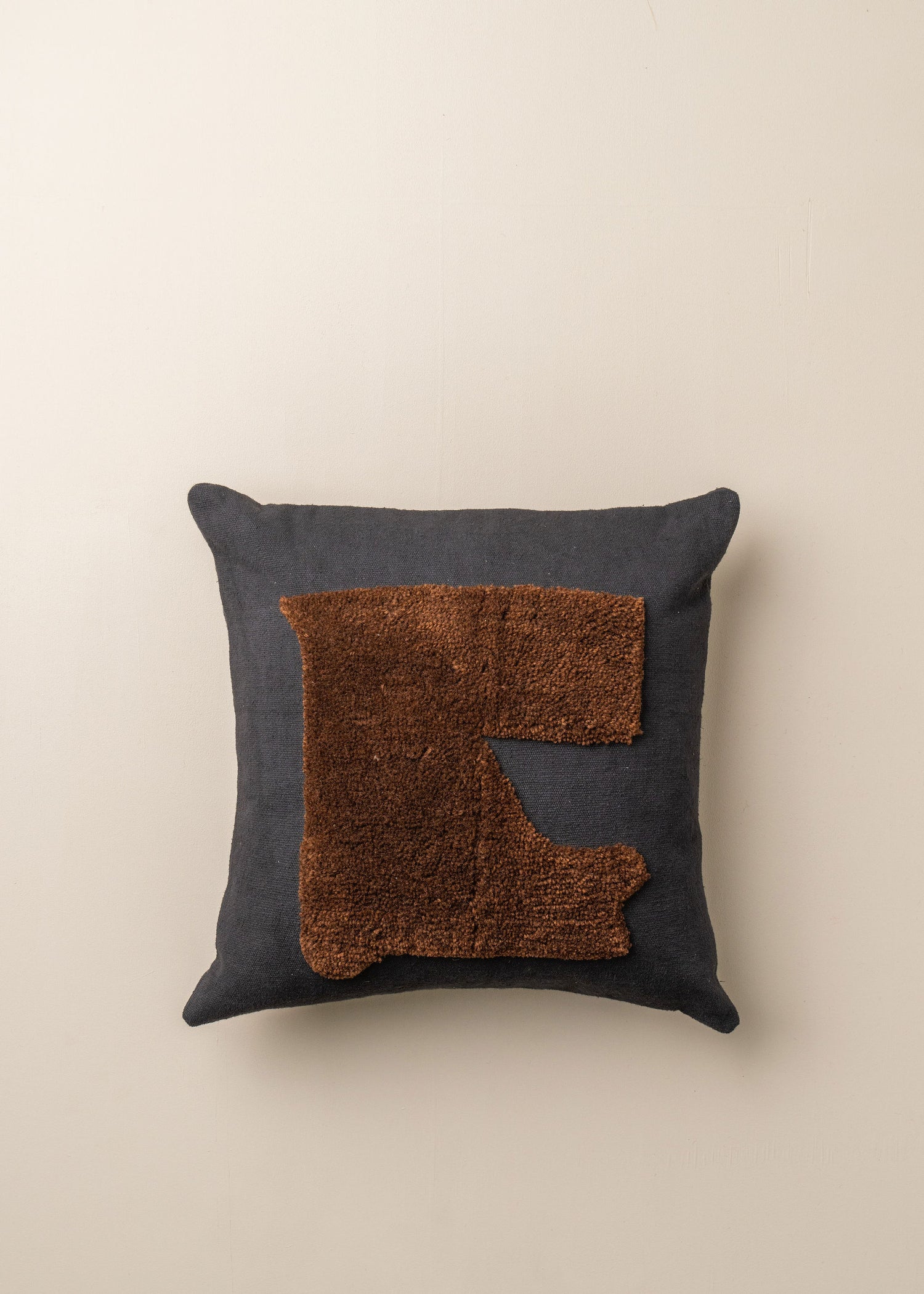 Abstract Square Cushion - Black/Chocolate -  -  - Saardé - Saardé.