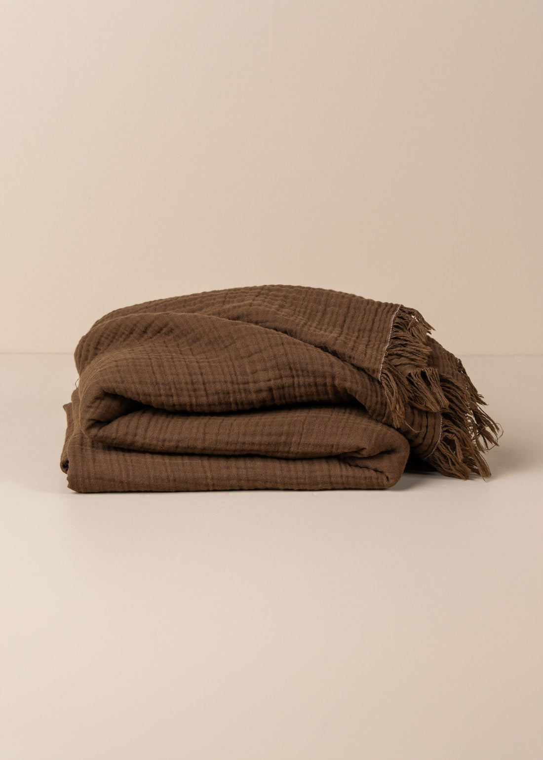 Enes Cotton Throw | Chocolate -  -  - Saardé - Saardé.