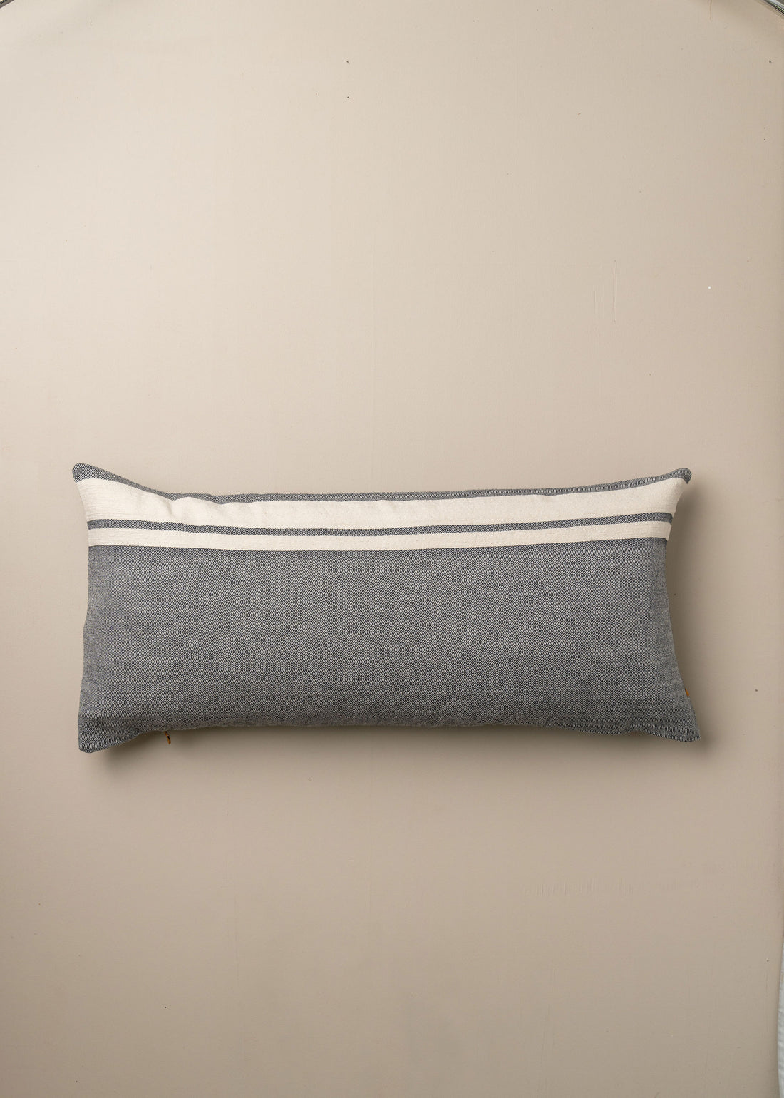 Siyah Cotton/Linen Bolster Cushion - - - Saardé - Saardé.