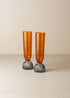 Kairos Champagne Flute | Smoke/Dark Amber | Set of 2 - - - Saardé - Saardé.