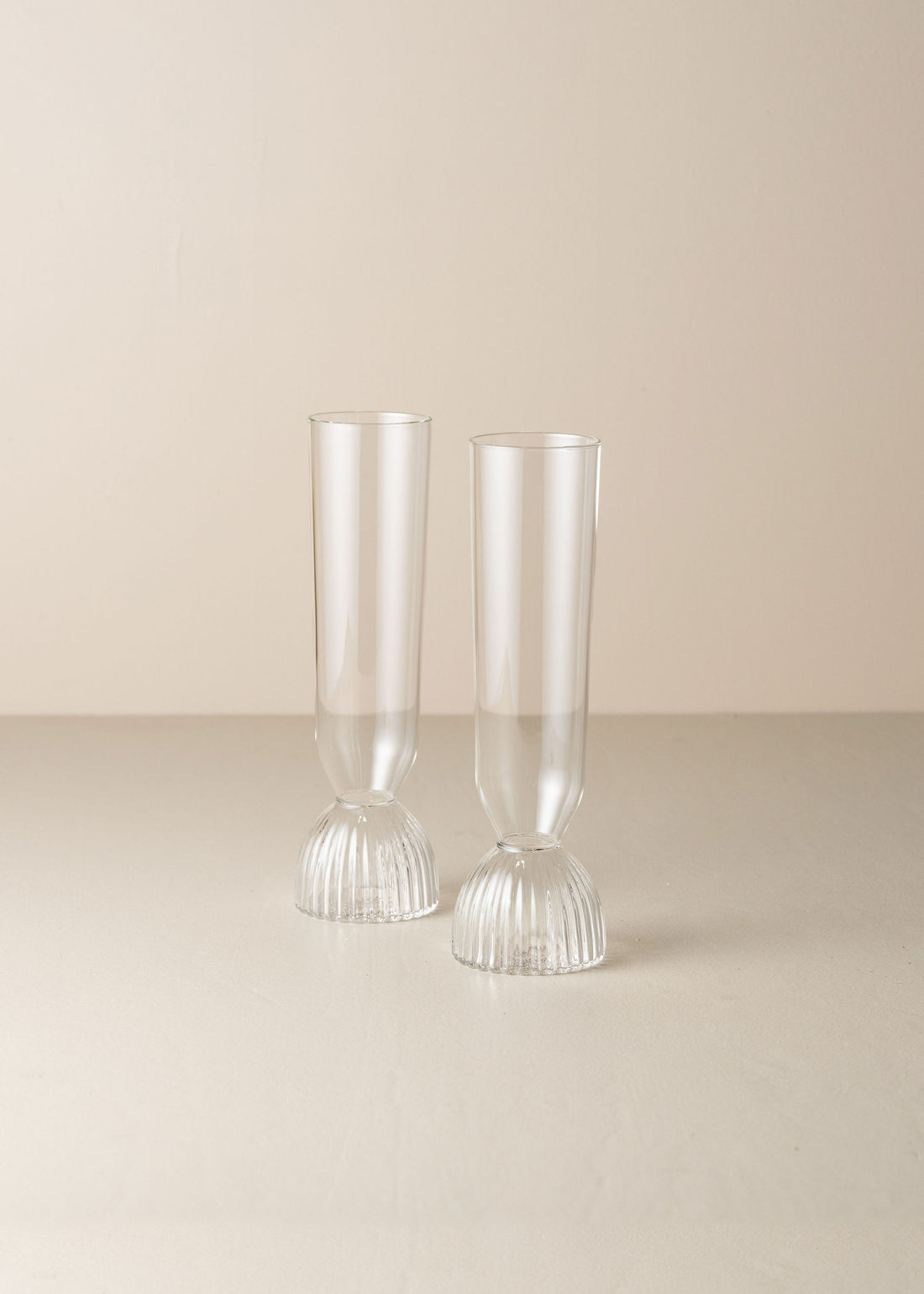 Kairos Champagne Flute | Clear | Set of 2 -  -  - Saardé - Saardé.