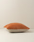 Linen/Velvet Cushion | Terracotta - - - Saardé - Saardé.