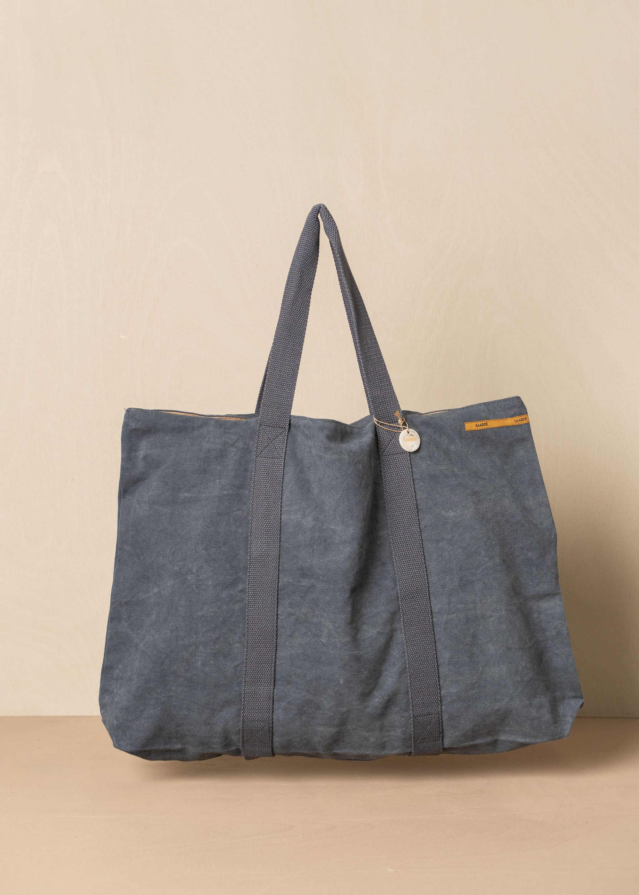 Grey cotton sale tote bag