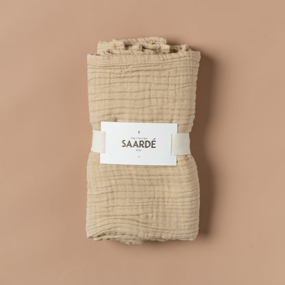 Enes Crinkle Baby Blanket | Clay -  -  - Saardé - Saardé.