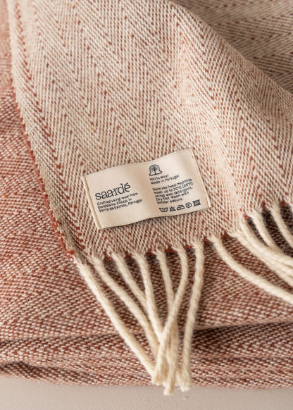 Serra da Estrela Wool Throw &amp; Bed Cover | Terracotta - - - Saardé - Saardé.
