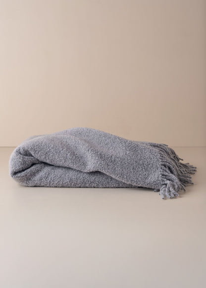Boucle Wool Throw | Grey - - - Saardé - Saardé.