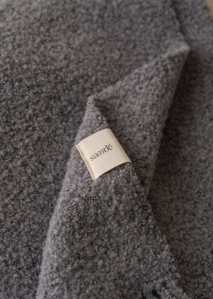 Boucle Wool Throw | Grey - - - Saardé - Saardé.