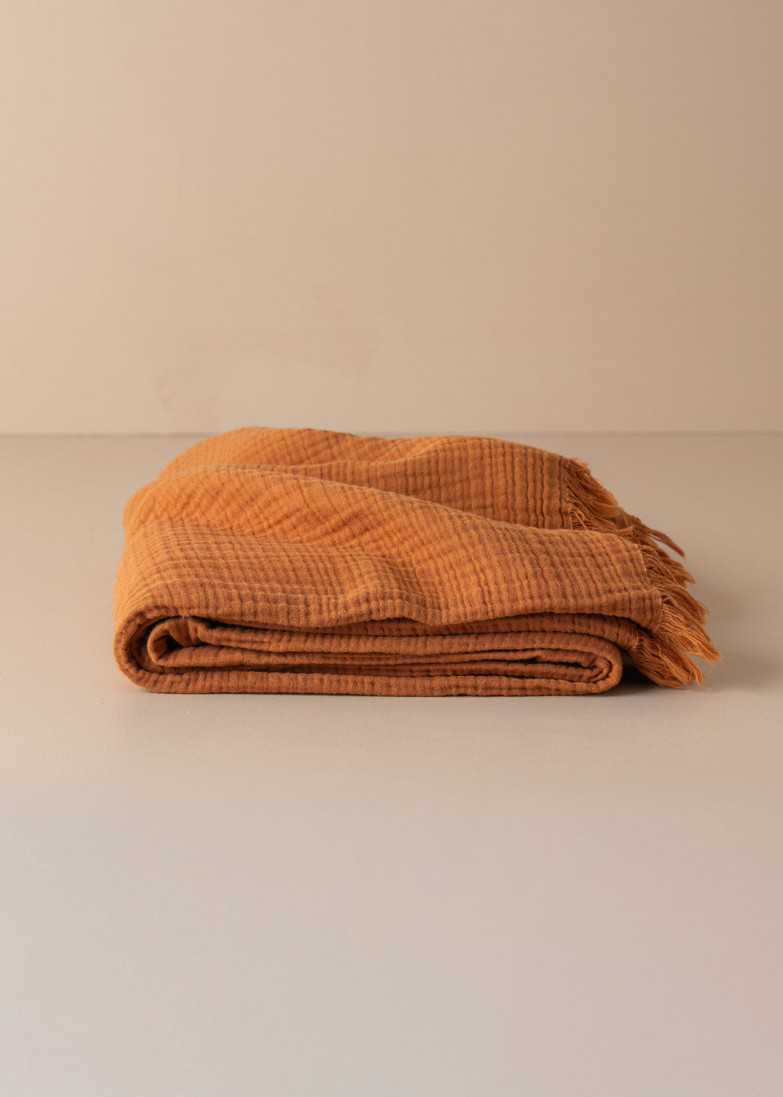 Enes Cotton Throw | Terracotta - - - Saardé - Saardé.